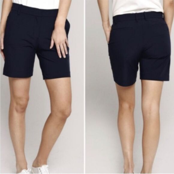 TORY BURCH SPORT | Navy Nylon Golf Style Shorts Women’s Size 12 - Picture 1 of 9